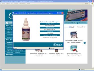 Detalle de producto, Web Laproff
