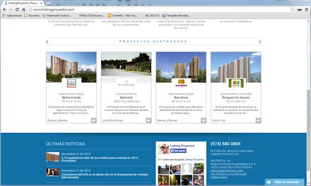 Footer, Sitio responsive Linking Proyectos