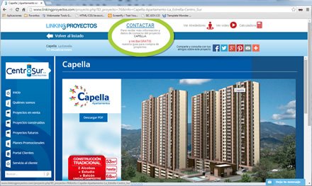 Detalle de proyecto (iframe), Sitio responsive Linking Proyectos