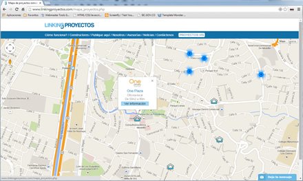 Google maps, Sitio responsive Linking Proyectos