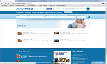 Noticias de interés, Sitio responsive Linking Proyectos