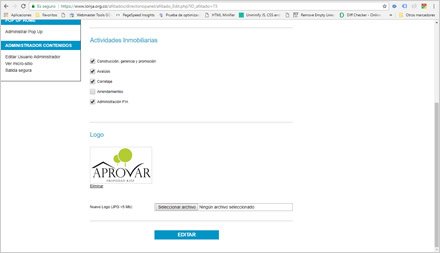 Administrador de contenidos, Directorio Web Afiliados Lonja de Medellín