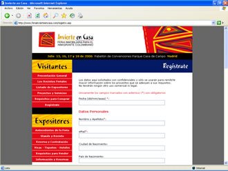 Formulario de Registro, Web Fedelonjas