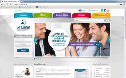 Home (1), Web Joomla Responsive La Lonja