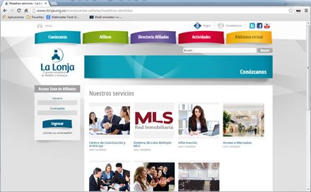 Servicios, Web Joomla Responsive La Lonja