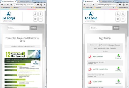 Responsive web, Web Joomla Responsive La Lonja