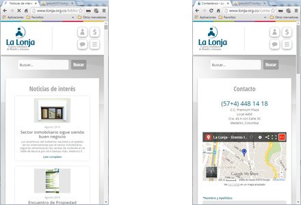 Responsive web, Web Joomla Responsive La Lonja
