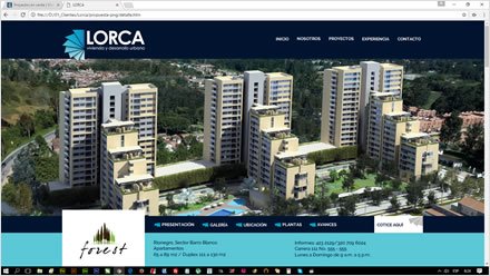 Detalle proyecto, Web HTML5 responsive Constructora Lorca