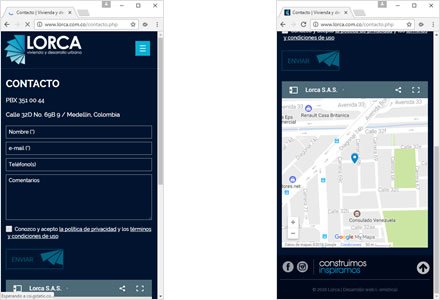 Adaptación Responsive, Web HTML5 responsive Constructora Lorca