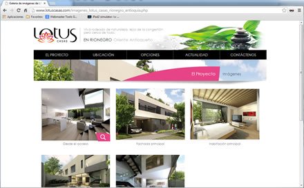 Galería de fotos, Responsive web Admin/ Lotus Casas