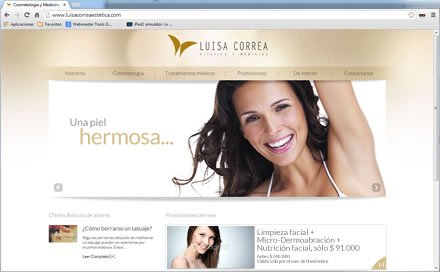 Home 1, Web administrable Dra. Luisa Correa
