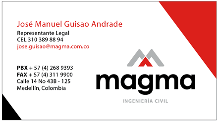 Tarjeta personal, Identidad Visual Magma