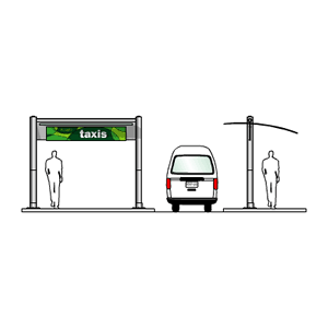 Acopio de Taxis, Señalética Central Mayorista