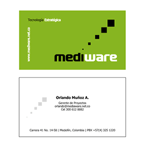 Tarjetas, Identidad Visual Mediware