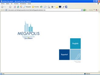 Elección de Idioma, Web Megapolis