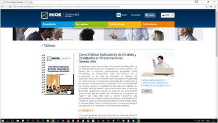 Detalle taller, Web Responsive Wordpress Mide Consultores
