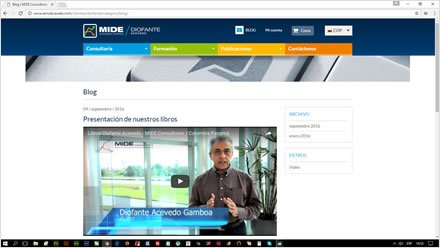 Blog, Web Responsive Wordpress Mide Consultores