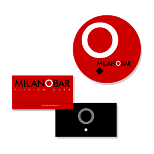 Posavasos | Tarjeta, Identidad Visual Milano Bar
