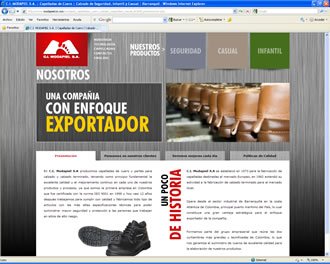 Presentación, Web C.I. Modapiel