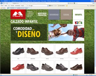 Calzado Infantil, Web C.I. Modapiel