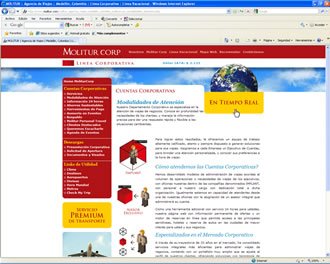 Servicios Corporativos, Web Viajes Molitur