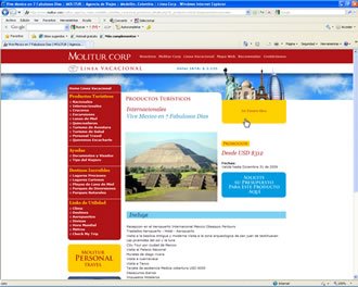 Detalle Producto, Web Viajes Molitur