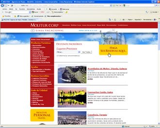 Destinos Increíbles, Web Viajes Molitur
