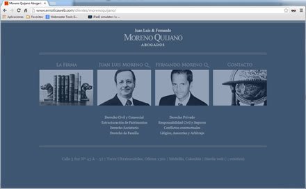 Home, Sitio web Moreno Quijano