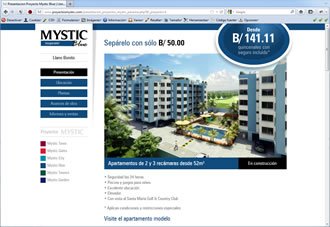 Plantilla de presentación, Web Proyectos Mystic