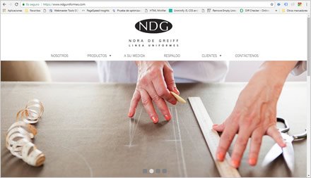Home, Sitio web responsive NDG Uniformes