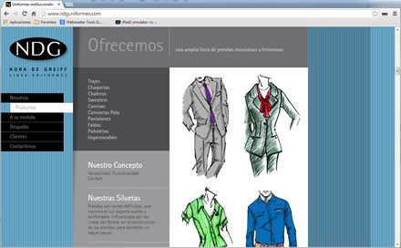 Slide 2, Sitio web NDG Uniformes