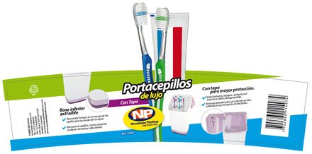 Portacepillos, Empaques y brochure Novedades plásticas