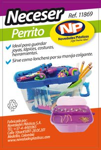 Neceser, Empaques y brochure Novedades plásticas