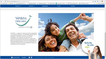 Responsabilidad social, Wordpress Responsive Odontologix
