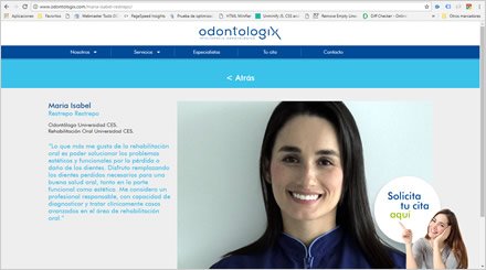 Especialistas, Wordpress Responsive Odontologix