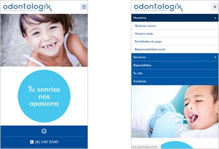 Adaptación Responsive, Wordpress Responsive Odontologix