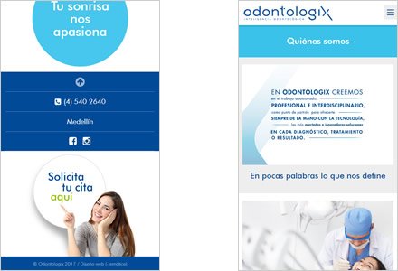 Adaptación Responsive, Wordpress Responsive Odontologix