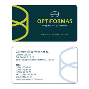 Tarjetas, Identidad Visual Optiformas