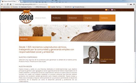 Historia, Sitio web Ospina Grasas