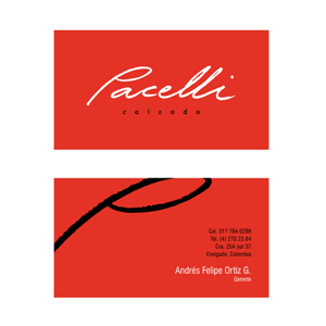 Tarjeta 2 lados, Identidad Visual Pacelli
