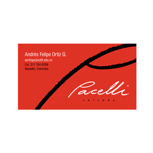 Tarjeta 1 lado, Identidad Visual Pacelli
