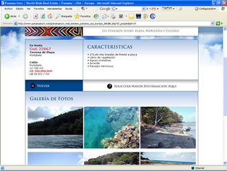 Detalle de Inmueble, Web Panama Euro