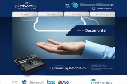 Home, Sitio web Joomla Pavas Tecnología