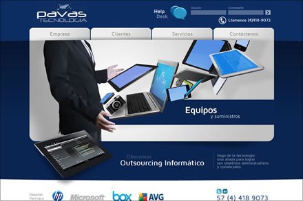 Home, Sitio web Joomla Pavas Tecnología