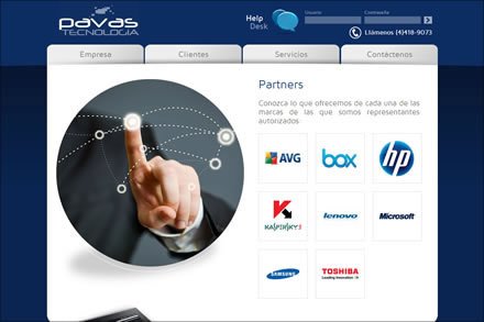 Partners, Sitio web Joomla Pavas Tecnología