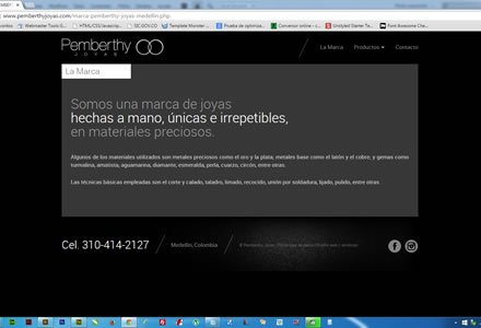 La marca, Web Responsive Admin/ Pemberthy Joyas