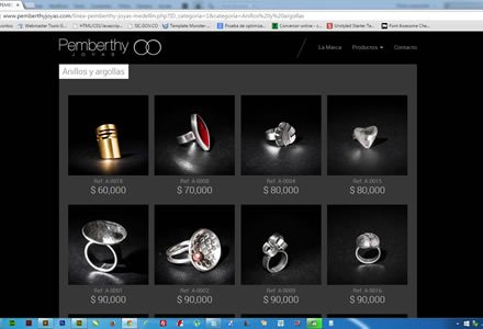 Catálogo, Web Responsive Admin/ Pemberthy Joyas