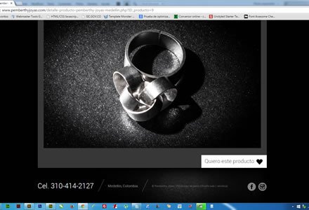 Detalle Producto (scroll), Web Responsive Admin/ Pemberthy Joyas