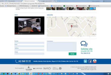 Detalle inmueble (scroll), Sitio web responsive Perímetro Inmobiliario