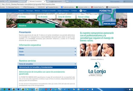 La Empresa, Sitio web responsive Perímetro Inmobiliario